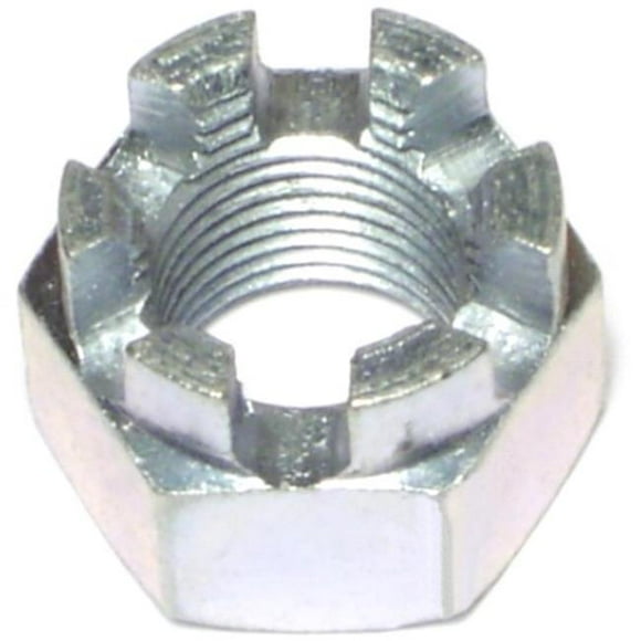 Pack of 5 10 pk, 5/8-11 Grade 2 Plain Finish Carbon Steel Round Slotted Castle Nut Pack of 5 10 pk, 5/8-11 Grade 2 Plain Finish Carbon Steel Round Slotted Castle Nut
